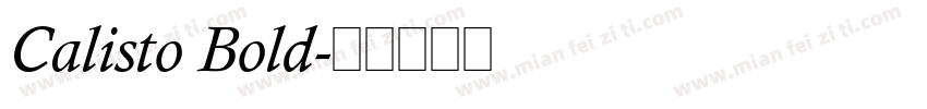Calisto Bold字体转换